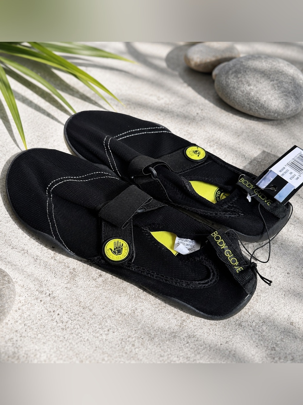 Body Glove Men’s Black Water Shoe with Yellow Accents, Size US 10, New